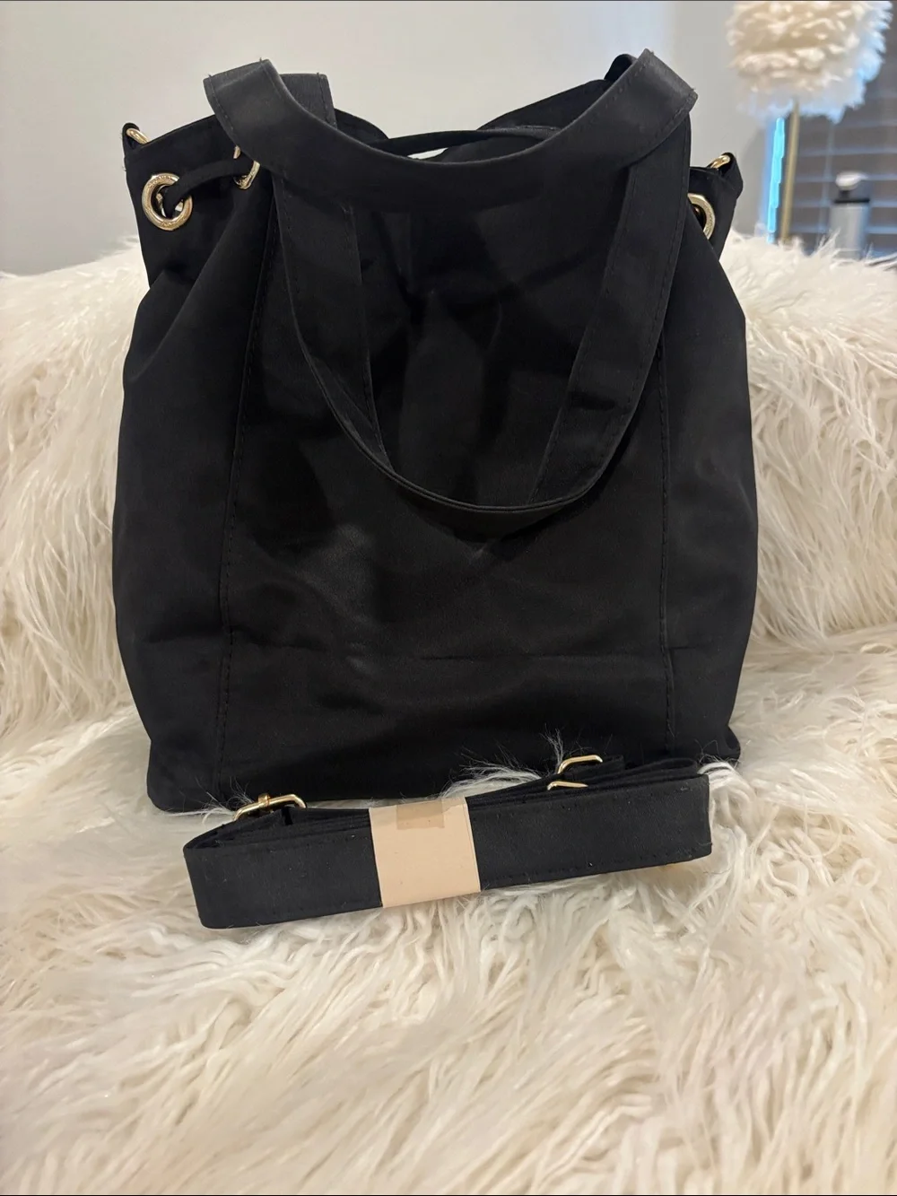 CHANEL Black Sequin Drawstring Shoulder Bag CHANEL MAKEUP GWP
